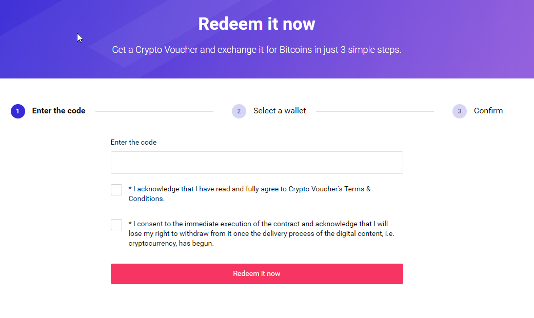 CryptoVoucher Key Activaiton Guide
