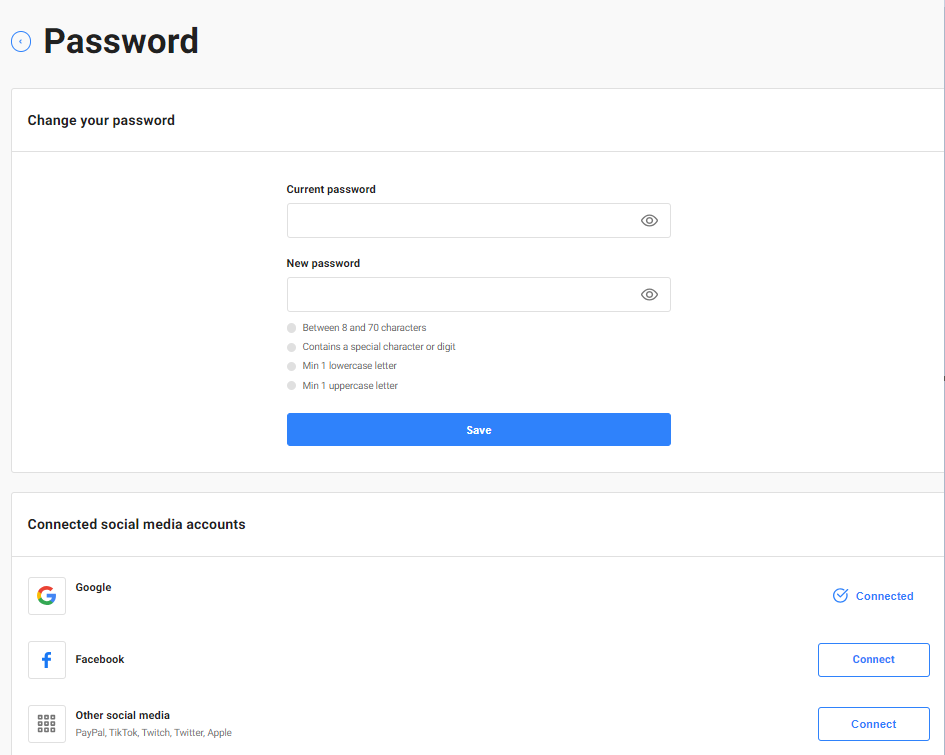 Where can I update my account details and settings on G2A? Support